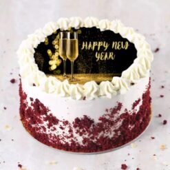 Champagne New Year Cake – Sweet, Elegant, and Ideal for Celebrations