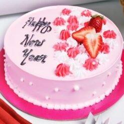 Happy New Year Strawberry Cake – A Delicious Way to Ring in the New Year.