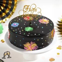 Sparkle Happy New Year Cake – A Glittery Dessert for New Year Celebrations.