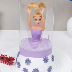 Barbie Purple Pull Me Up Pineapple Cake – Perfect for a vibrant and tasty birthday celebration.