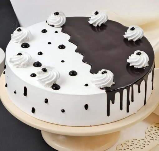 Choco Vanilla Whipped Cream Cake for Birthday and Special Occasions