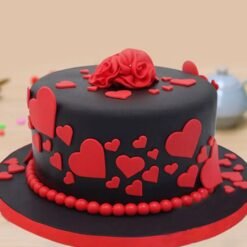 Love Party Fondant Cake with fondant details, perfect for adding elegance to romantic celebrations