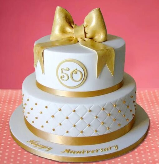 Bow Cake with beautifully crafted bow decoration and tasty layers, perfect for any celebration