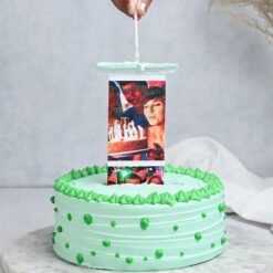 Pineapple Photo Pull Cake with custom image for birthdays and celebrations