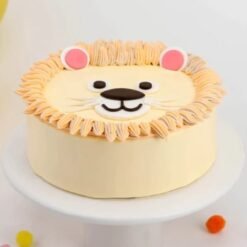 Fun and tasty lion face cake for children's parties and celebrations