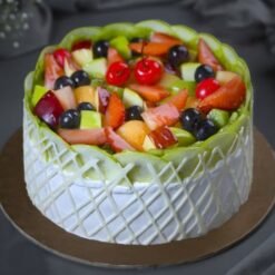 Mix Fruit Gateaux Cake – a fruity and delicious dessert made with seasonal fruits and fluffy layers