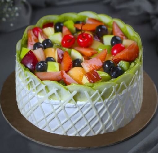 Mix Fruit Gateaux Cake – a fruity and delicious dessert made with seasonal fruits and fluffy layers