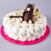 Butterscotch Teddy Cake with a cute teddy bear design and rich butterscotch frosting