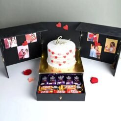 Elegant Vanilla Cake in Anniversary Box – perfect for a special anniversary surprise