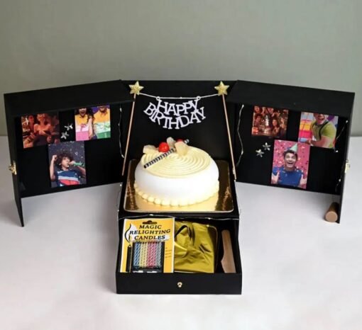 Pineapple Birthday Surprise Box with unique tropical gifts for celebrations.