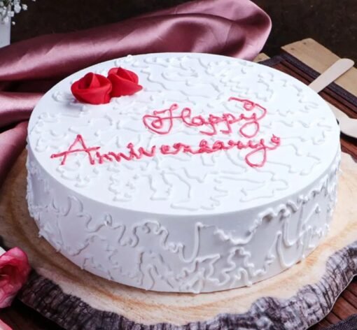 Celebration Rose Vanilla Cake for Anniversaries and Special Occasions