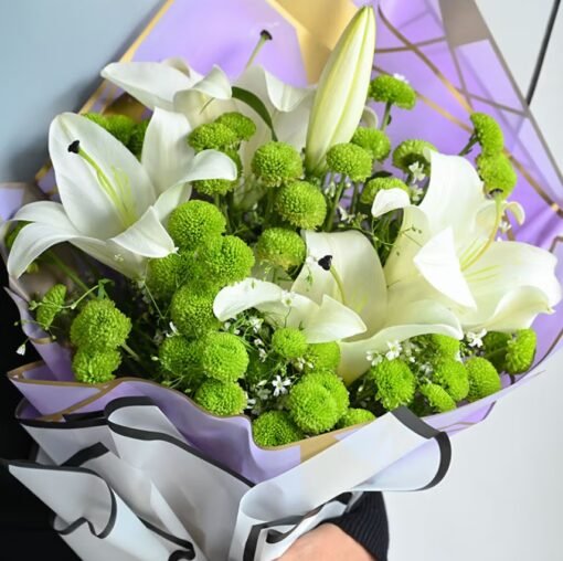 Pure Bliss Mixed Flowers bouquet with a colorful blend of fresh blooms, radiating happiness and elegance.