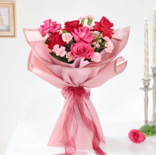 Whispering Petals Bouquet – an elegant floral arrangement with soft, romantic hues, ideal for expressing love, gratitude, and appreciation.