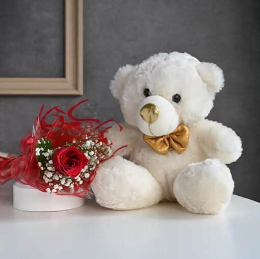 Romantic floral bouquet with pastel blooms wrapped in a cute and elegant style.