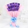 Bouquet made of Dairy Milk chocolates arranged as a gift.