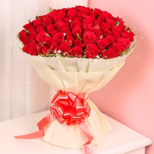 Classic red roses bouquet symbolizing deep love and romance.