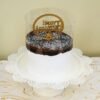 Romantic pull-up cake with anniversary message and cream explosion effect.