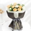 Luxury floral bouquet with a delectable cake, ideal for gifting on birthdays, anniversaries, and celebrations.