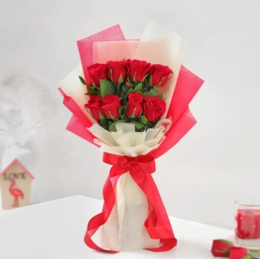A radiant bouquet of fresh roses, embodying eternal love and blissful emotions.