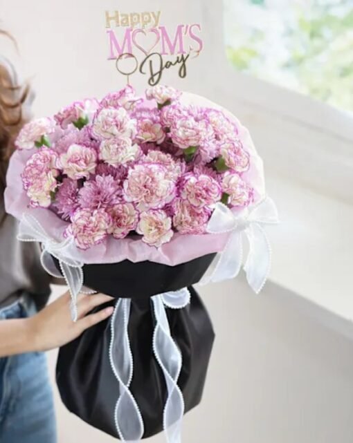 Mom's Serene Blooms Bouquet — elegant floral arrangement with pastel blooms, designed to celebrate love, serenity, and special moments with Mom.