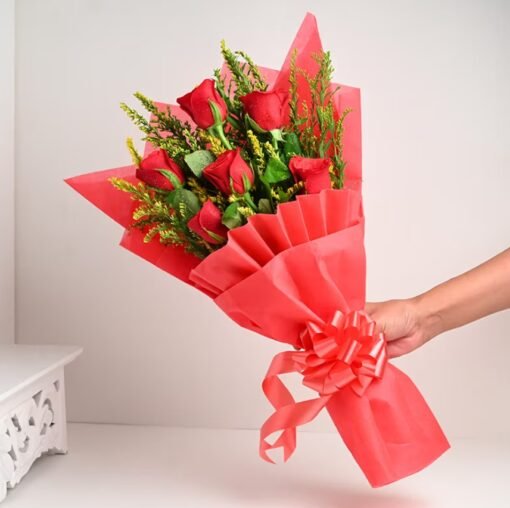 Passionate Rouge Roses – a stunning bouquet of rich red roses symbolizing deep love, desire, and timeless romance.
