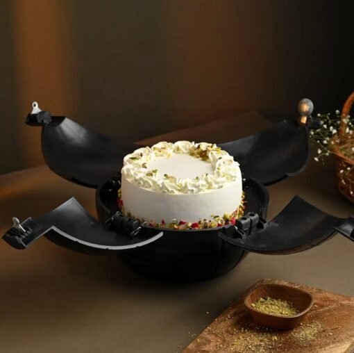 Tropical-themed bomb cake bursting with fruity flavors and colorful decoration.