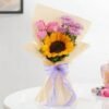 Vibrant bouquet of blazing red roses wrapped elegantly, expressing passionate love and heartfelt emotions.
