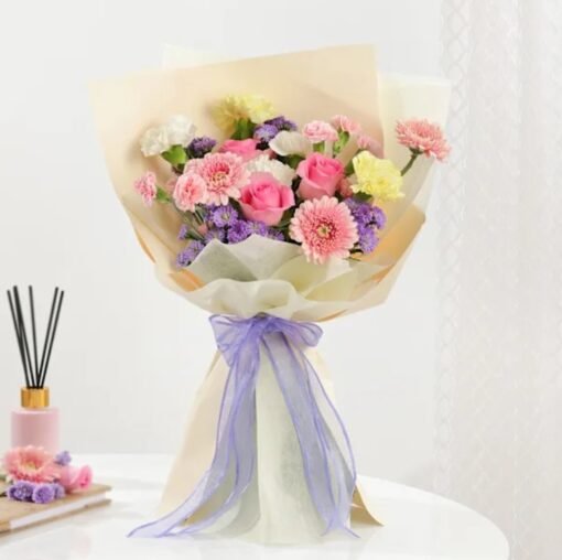 Radiant Love Bouquet — colorful and vibrant floral arrangement symbolizing love, happiness, and heartfelt celebrations.