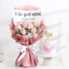 Roses and Black Forest Mother’s Day Combo — elegant bouquet of red roses with a decadent Black Forest cake, perfect for showing love and appreciation.
