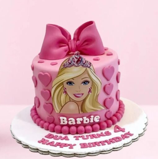 Beautiful glam princess theme cake with crown topper, glittery details, and pastel pink and gold design.