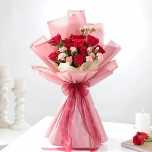 Blissful Blossom Medley – a colorful bouquet of assorted fresh flowers, symbolizing happiness, love, and beauty, ideal for every occasion.