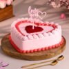 Elegant Amour Velvet Cake with rich red velvet layers and a romantic finish.