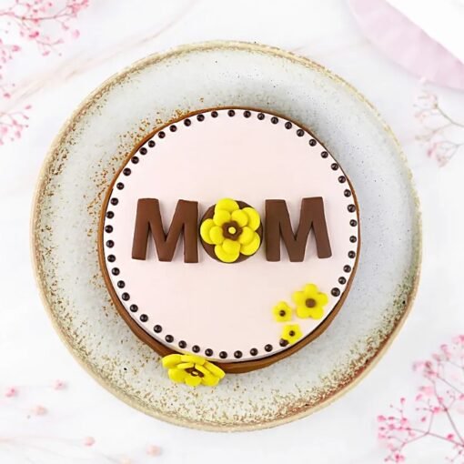 Blossom For Mom Cake — elegant floral-decorated cake with pastel blooms, perfect for Mother’s Day celebration.