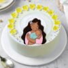 Butterscotch Pure Mother’s Love Cake — beautifully frosted cake with rich butterscotch flavor and a heartfelt Mother’s Day design.