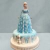 Elsa and Olaf Frozen Cake with icy details and character toppers, ideal for birthdays and themed celebrations.