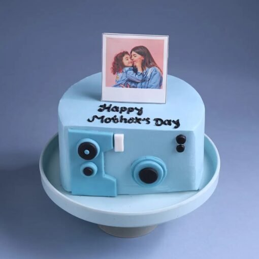 Happy Mother’s Day Camera Cake — creatively designed cake shaped like a camera, with edible decorations and “Happy Mother’s Day” message.