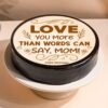 Love You The Most Mother’s Day Cake — beautifully decorated cake with heart accents and “Love You The Most” topper for Mother’s Day.