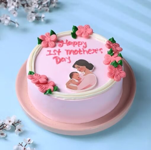 New Mom Happy Mother’s Day Cake — a charming cake decorated with pastel colors and a special "Happy Mother’s Day" message for the new mom.
