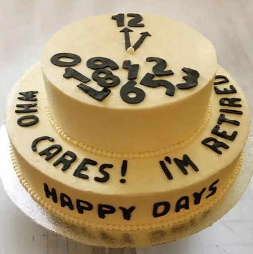 Elegant farewell cake with sentimental decorations, perfect for celebrating memories and wishing someone well on their new journey.