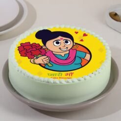 Pyari Maa Cake — elegant cake with floral décor and a “Pyari Maa” topper, perfect for honoring mom on Mother’s Day.
