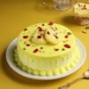Rasmalai Rose Petals Cake — luxurious cake topped with rasmalai, saffron cream, and delicate rose petals for a royal treat.