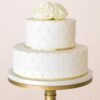 Rose Wedding Tiered Cake featuring beautiful floral designs, perfect for a timeless and romantic wedding.