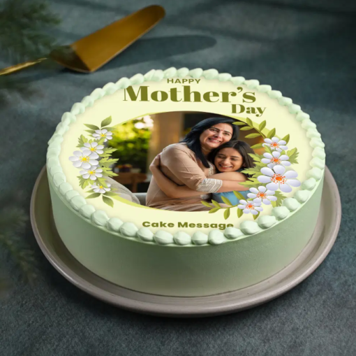 Moments With Mom Cake — beautifully decorated cake with elegant touches and a heartfelt theme, perfect for Mother’s Day or special moments.