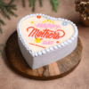 Happy Mother’s Day Heart Cake — heart-shaped cake with charming decorations and a loving message, perfect for celebrating Mom.