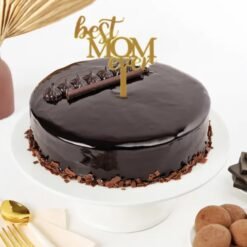 Truffle Indulgence Mother’s Day Cake — rich chocolate cake with glossy ganache, elegant swirls, and a special Mother’s Day topper.