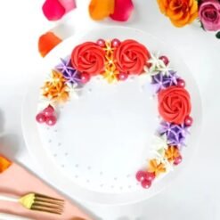 Floral Beauty Mother’s Day Cake with pastel flower decorations and creamy layers.