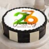 Republic Sweet Symphony Cake decorated with vibrant colors and festive details, perfect for celebrating Republic Day with sweetness and pride.