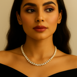 Anti-Tarnish Gold Finish Diamond Tennis Chain