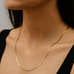 Anti-Tarnish 18K Gold Plated Snake Chain