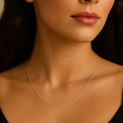 Anti-Tarnish Silver Finish Minimal Chain